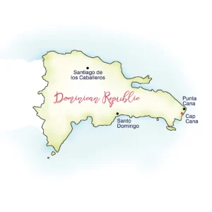 Dominican Republic map outline