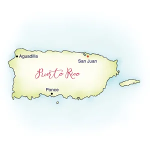Puerto Rico map outline