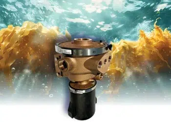 GROCO Hydromatic self-cleaning seawater strainer amid floating sargassum