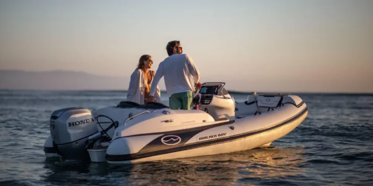 Walker Bay Generation 15 tender on the water