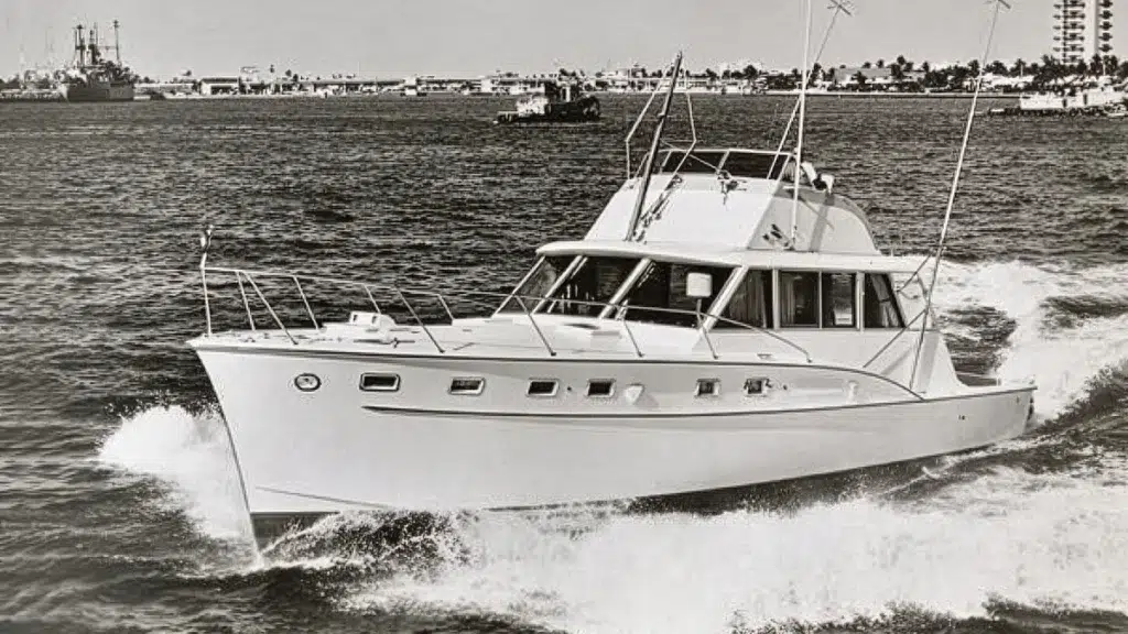 Classic Hatteras sport fishing boat