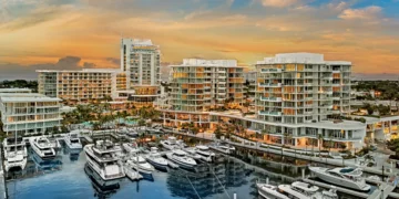 Superyachts docked at Pier Sixty-Six marina in Fort Lauderdale, Florida