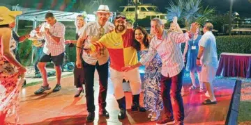 Marlow owners dancing at an evening party during the 2026 Marlow Rendezvous at Ocean Reef Club