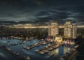 Aerial rendering of new Legacy Harbour Marina