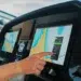 Simrad NSO 4 MFD in six-way split screen at a flush-mount helm