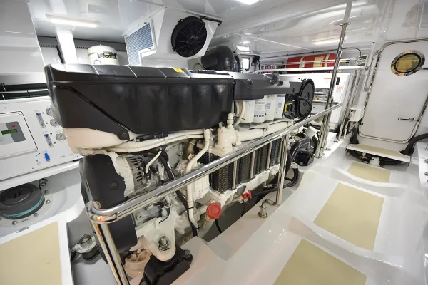 Volvo Penta D13 engines can propel the 53 to 27 knots.